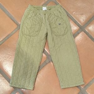 Bobo Choses Quilted Olive Joggers Size 4-5